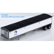 6023 - Wilson Pacesetter 43' Grain Trailer Kit - Pre-painted White Body / Black Tarp, ADM Decals